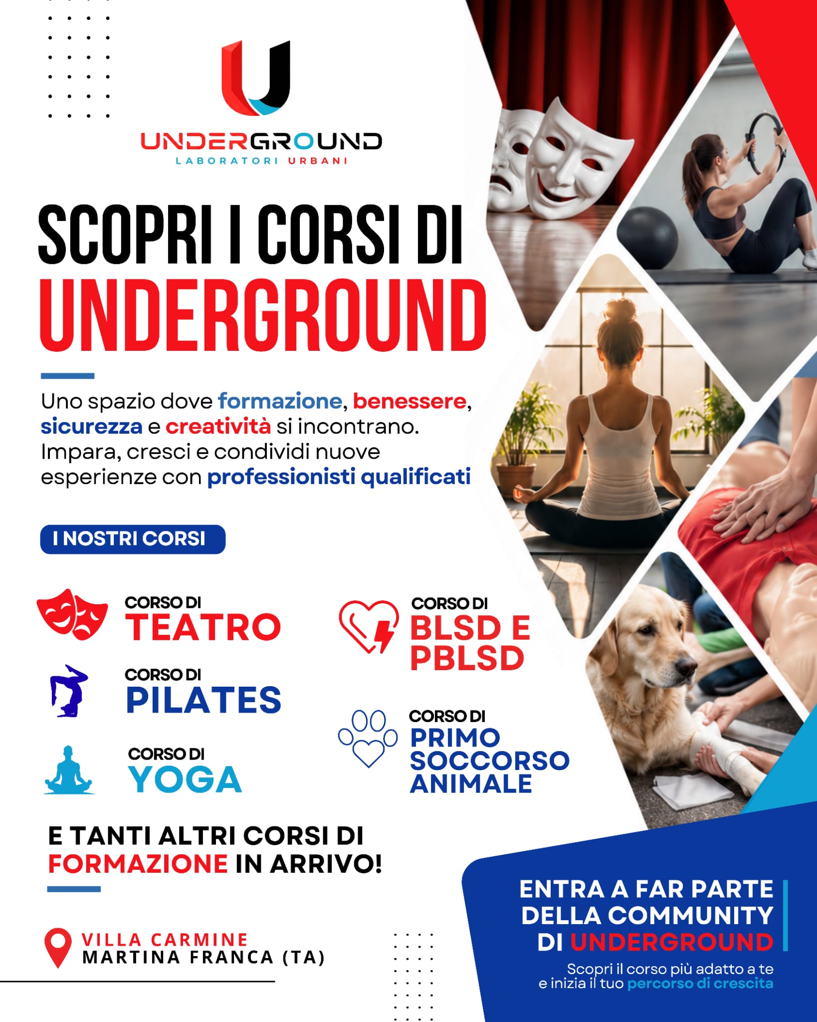 Locandina Underground: panoramica corsi